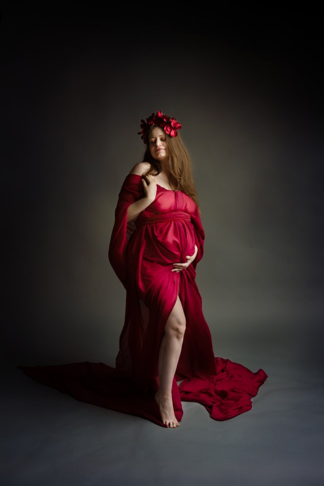 těhotenské focení v ateliéru fotograf mladá boleslav iveta krausova 