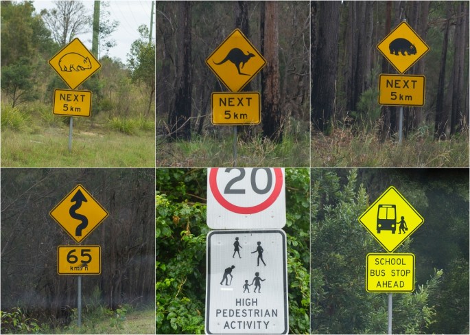 dopravní značky austrálie