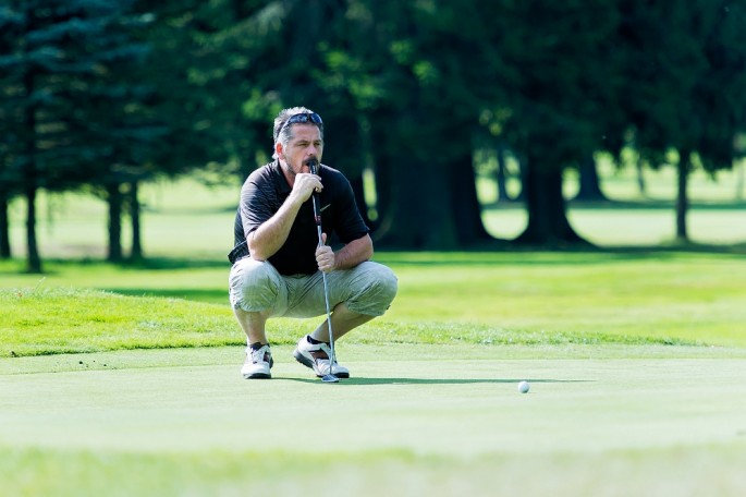 soustředění při golfu