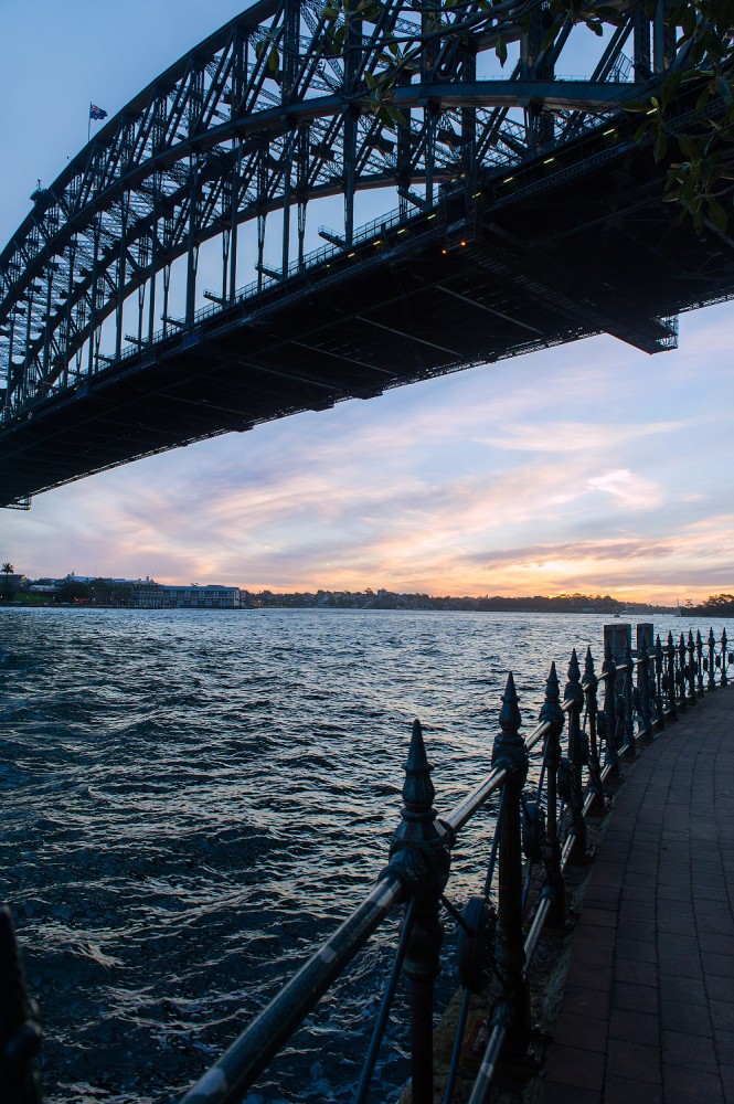 západ slunce sunset Harbour Bridge sydney