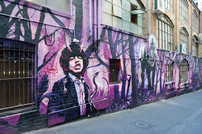 street art Melbourne graffiti ACDC Lane